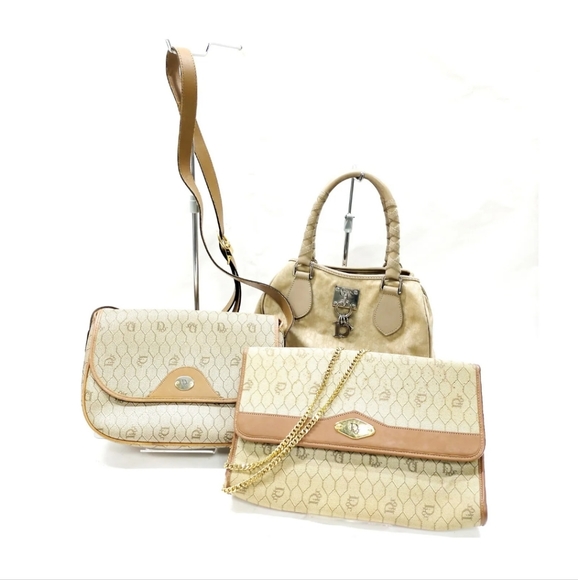 Christian Dior Hand Bag Shoulder Bag Canvas PVC Canvas - Picture 4 of 4